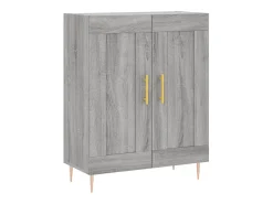 Aparador alto madera contrachapada gris sonoma 69,5x34x180 cm