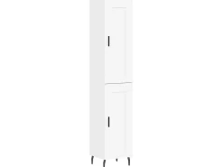 Aparador alto madera contrachapada blanco 34,5x34x180 cm ES12683