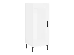 Aparador alto madera contrachapada blanco 34,5x34x180 cm ES12683