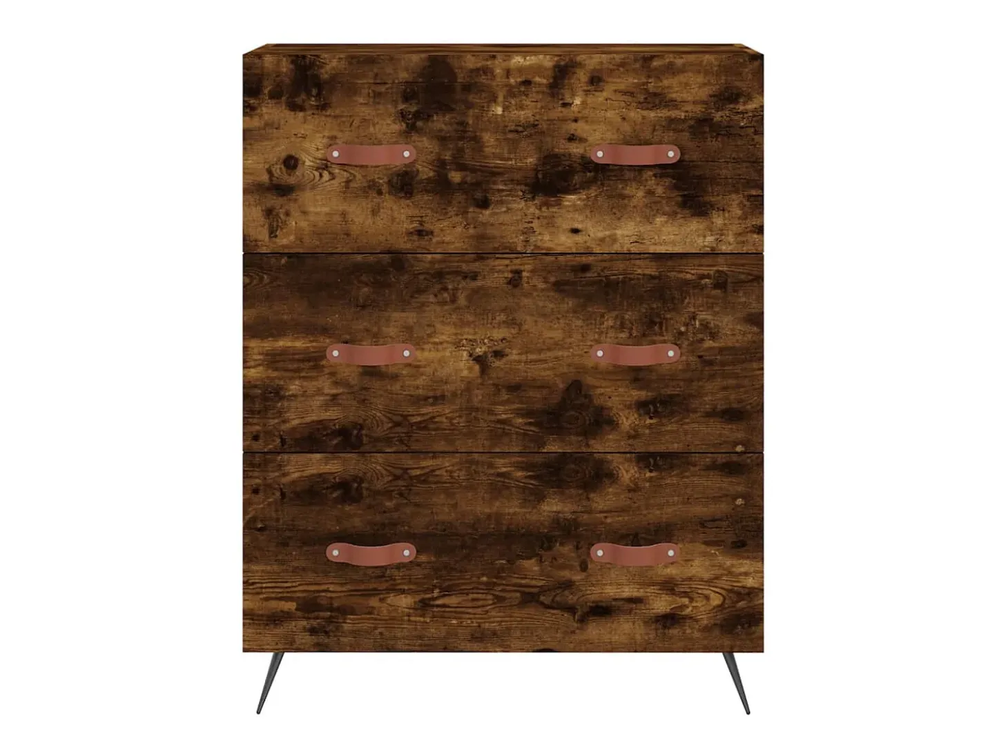 Aparador alto madera contrachapada roble ahumado 69,5x34x180 cm