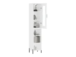 Aparador alto madera contrachapada blanco 34,5x34x180 cm ES54430