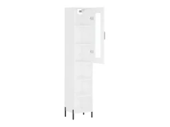 Aparador alto madera contrachapada blanco 34,5x34x180 cm ES54430