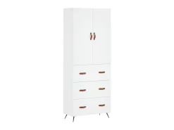 Aparador alto madera contrachapada blanco 69,5x34x180 cm ES10713