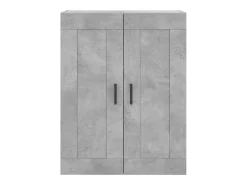 Aparador alto madera contrachapada gris hormigón 69,5x34x180 cm