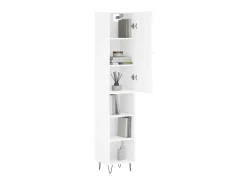 Aparador alto madera contrachapada blanco 34,5x34x180 cm ES57224