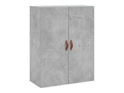 Aparador alto madera contrachapada gris hormigón 69,5x34x180 cm