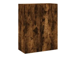 Aparador alto madera contrachapada roble ahumado 69,5x34x180 cm ES22477