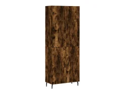 Aparador alto madera contrachapada roble ahumado 69,5x34x180 cm ES22477