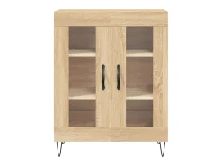 Aparador alto madera contrachapada color roble 69,5x34x180 cm