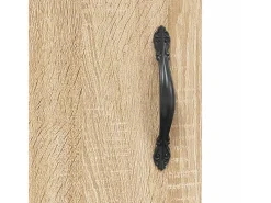 Aparador alto madera contrachapada color roble 69,5x34x180 cm