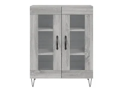 Aparador alto madera contrachapada gris sonoma 69,5x34x180 cm