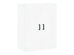 Aparador alto madera contrachapada blanco 69,5x34x180 cm ES36936