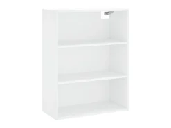 Aparador alto madera contrachapada blanco 69,5x34x180 cm ES13318