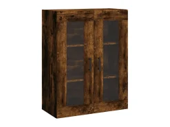 Aparador alto madera contrachapada roble ahumado 69,5x34x180 cm ES53931