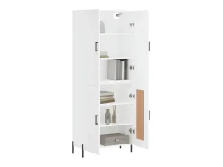 Aparador alto madera contrachapada blanco 69,5x34x180 cm ES16512