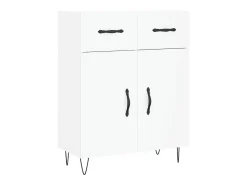 Aparador alto madera contrachapada blanco 69,5x34x180 cm