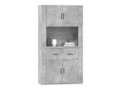 Aparador alto madera contrachapada gris hormigón