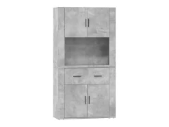 Aparador alto madera contrachapada gris hormigón
