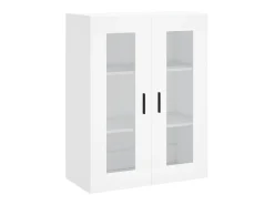 Aparador alto madera contrachapada blanco 69,5x34x180 cm ES68777