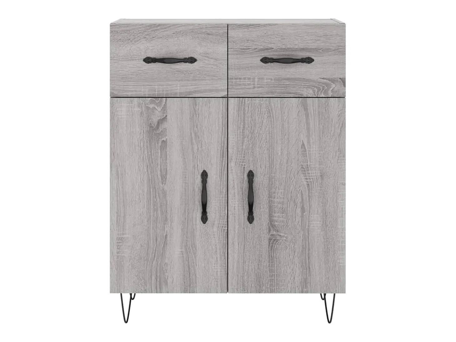 Aparador alto madera contrachapada gris sonoma 69,5x34x180 cm