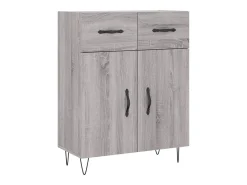 Aparador alto madera contrachapada gris sonoma 69,5x34x180 cm