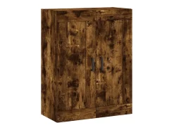 Aparador alto madera contrachapada roble ahumado 69,5x34x180 cm ES730106