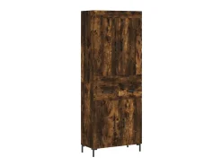 Aparador alto madera contrachapada roble ahumado 69,5x34x180 cm ES730106