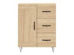 Aparador alto madera contrachapada color roble 69,5x34x180 cm