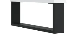 Aparador alto madera contrachapada blanco 69,5x34x180 cm