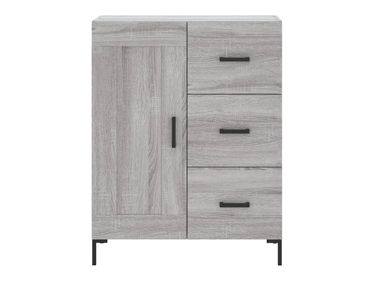 Aparador alto madera contrachapada gris sonoma 69,5x34x180 cm
