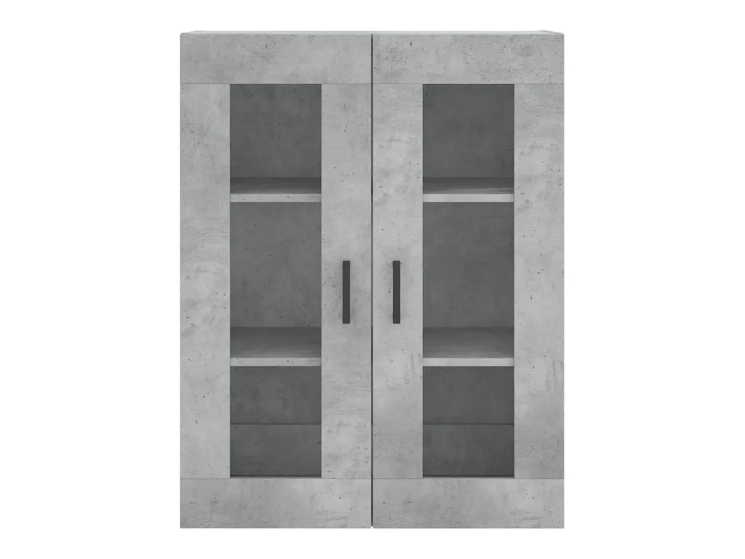 Aparador alto madera contrachapada gris hormigón 69,5x34x180 cm