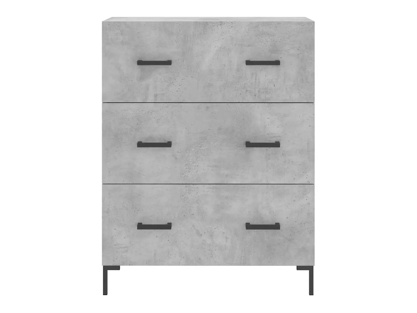 Aparador alto madera contrachapada gris hormigón 69,5x34x180 cm