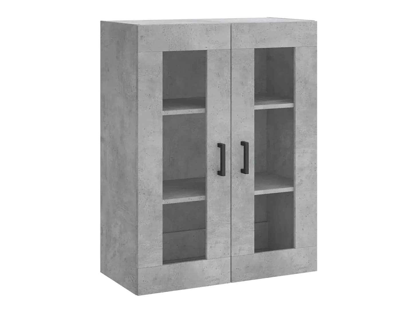 Aparador alto madera contrachapada gris hormigón 69,5x34x180 cm