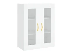 Aparador alto madera contrachapada blanco 69,5x34x180 cm ES45787