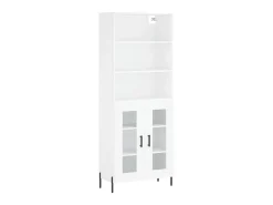 Aparador alto madera contrachapada blanco 69,5x34x180 cm ES91138