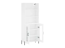 Aparador alto madera contrachapada blanco 69,5x34x180 cm ES91138