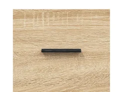 Aparador alto madera contrachapada color roble 69,5x34x180 cm