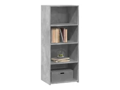 Aparador alto madera de ingeniería gris hormigón 50x41x124 cm