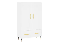 Aparador alto madera de ingeniería blanco 69,5x31x115 cm