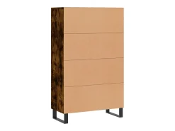 Aparador alto madera de ingeniería roble ahumado 69,5x31x115 cm