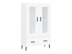 Aparador alto madera de ingeniería blanco 69,5x31x115 cm ES83782