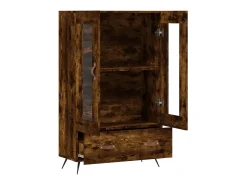 Aparador alto madera de ingeniería roble ahumado 69,5x31x115 cm ES84745
