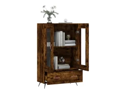 Aparador alto madera de ingeniería roble ahumado 69,5x31x115 cm ES84745