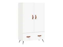 Aparador alto madera de ingeniería blanco 69,5x31x115 cm
