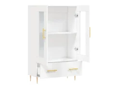 Aparador alto madera de ingeniería blanco 69,5x31x115 cm ES30730