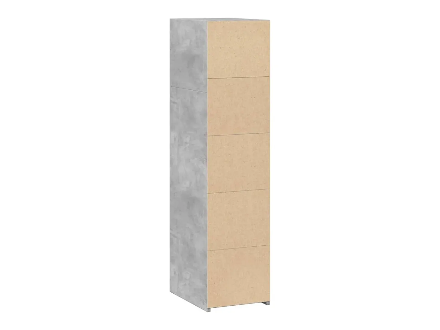 Aparador alto madera de ingeniería gris hormigón 30x41x124 cm
