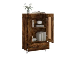 Aparador alto madera de ingeniería roble ahumado 69,5x31x115 cm