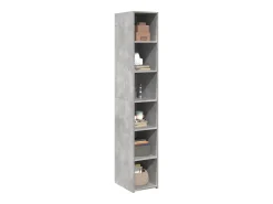 Aparador alto madera de ingeniería gris hormigón 30x41x185 cm