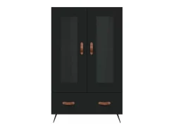 Aparador alto madera de ingeniería negro 69,5x31x115 cm