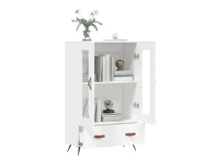 Aparador alto madera de ingeniería blanco 69,5x31x115 cm ES17227
